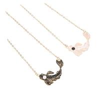LIGIGWASH 1Pair Couple Necklaces for Him and Her Creative Tai Chi Koi Fish Matching Necklaces Durable Materials Non Fading Design Unique Friendship Jewelry for Couples present