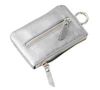 LIGIGWASH 1Pc Multifunctional Zipper Key Purse Leather Wallet for Change and Bills Unique Locks Design Compact Coin Holder for Pockets and Briefcases