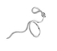LIGIGWASH 1Pc Stylish Snake Open Ring for Women Finger Jewelry Silver Unique Personality Design Parties Birthdays and Special Occasions