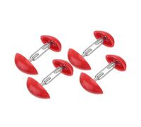 LIGIGWASH 2 Pairs Adjustable Mini Shoe Expanders Red Plastic Shoe Trees for High Heel Wideners Crease Protection and Daily Use
