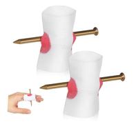 LIGIGWASH 2 Pcs Halloween Prank Props Nail In Finger Scary Bloody Finger Trick Realistic Plastic Simulation for Parties Haunted Houses and Trick Shows