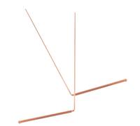 LIGIGWASH 2 Pcs Portable Copper Dowsing Rods Lightweight Magnetic Field Detector for Water Veins and Underground Exploration Telescopic Divining Tools for Agriculture Construction and