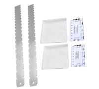 LIGIGWASH 2 Sets Stainless Steel Guitar Luthier Measuring Tools with Notched Straight Edge and Fret Rocker for Neck Leveling and String Height Guitar Fretboard Gauge Kit for Electric and
