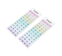 LIGIGWASH 2 Sheets English Keyboard Decal Stickers Material Non Slip Decorative Keyboard Cover for Laptop Computers Easy Peel and Stick Typing and Gaming Upgrade