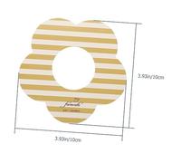 LIGIGWASH 200pcs Drip Ice Pop Paper Holders for Portable Decorative Gold Stripe Ice Cream Cone Rings Mess Thick Paper Drip Popsicle Holder for Parties and Home Use