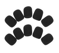 LIGIGWASH 20pcs Black Microphone Covers Foam Sponge Windscreens 30x22x8mm Replacement Mic Accessory for Headset and Stage Handheld Microphones