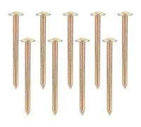 LIGIGWASH 20Pcs Galvanized Survey Marker Stakes - 7Cm Low Profile Property Line Markers for Landscaping, Garden Boundary, and Outdoor Land Surveying Projects