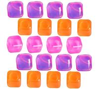 LIGIGWASH 20pcs Reusable Square Ice Cubes for Drinks Coffee Whiskey Party Use Safe Fake Ice Cubes for Outdoor Travel Cooling Multipurpose Beverage Chillers