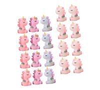LIGIGWASH 20Pcs Soft Rubber Unicorn Keychain Pendants Set, DIY 3D Unicorn Accessories for Backpack, Purse Decoration, Random Color, Novelty Doll Key Rings for Random Color
