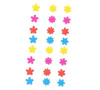 LIGIGWASH 24Pcs Silicone Flower-shaped Wine Glass Markers Drink Tags Reusable Glass Identification Markers for Parties Weddings Banquets