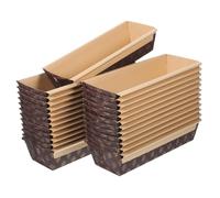 LIGIGWASH 25pcs Paper Loaf Pans Nonstick Baking Molds for Bread Toast Cake with Oil Resistant Design Stable Paper Material for Home Cooking Afternoon Tea and Banquet Desserts