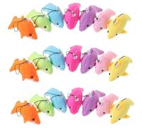 LIGIGWASH 25Pcs Plush Stuffed Dolphin Keychains Cute Cartoon Bag Pendants Mixed Colors Adorable Ocean Animal Accessories for Family Friends Gift Decoration