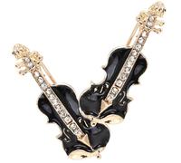 LIGIGWASH 2Pcs Adorable Violin Shape Brooches for Women Creative Enamel Pins for Clothing Hats Bags Accessories for Parties Special Occasions