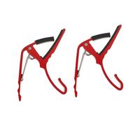 LIGIGWASH 2pcs Aluminium Alloy Guitar Capo Lightweight Tune Adapter Clamps for Acoustic Electric Ukulele with Labor-saving Arc Lever and Scratch-resistant Design