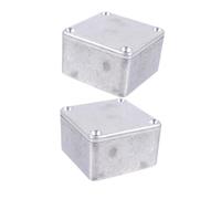 LIGIGWASH 2pcs Aluminum Guitar Pedal Enclosure Box Durable Diecast Case Unpainted Surface for DIY Guitar Effects Pedal Board Case Pedalboard Enclosure for Versatile Use