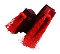 LIGIGWASH 2pcs Bamboo Chinese Allegro Clappers Traditional Kuaiban Percussion Instruments for Childrens Red Large Small Boards for Storytelling Drama and Public Speaking