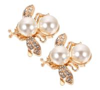 LIGIGWASH 2pcs Bee Shoe Buckle Clips for Wedding Party Rhinestone High Heel Shoe Charms Multipurpose Decorative Clips Hair Bags Lightweight Accessories
