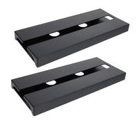 LIGIGWASH 2pcs Black Plastic Wine Glass Holder Hanging Rack for Cabinet Under Shelf Storage Goblet Hanger Space Saving Organizer for Kitchen Bar Restaurant Office