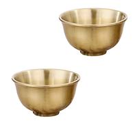 LIGIGWASH 2pcs Bronze Liquor Cups with Large Capacity and Polished Rounded Edges Retro Style Wine Chalice Set for Stylish Home Bar and Party Use