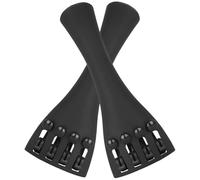 LIGIGWASH 2pcs Carbon Fiber Cello String Board 4-hole Tailpiece with 4 Fine Tuners for 3/4 4/4 Cello Instrument Accessory Replacement Part