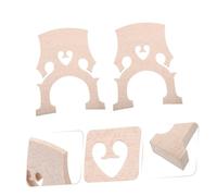 LIGIGWASH 2pcs Cello Bridge Maple Wood Professional Musical Instrument Parts Lightweight Beige Colour Suitable for Learning and Practising with Easy Shaping and Improved Sound Quality