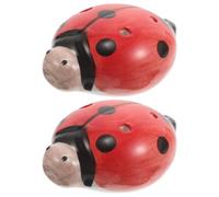 LIGIGWASH 2pcs Ceramic Ocarina Flute in C Key with 6 Holes Cute Cartoon Ladybug Design, Lightweight and Stable Tuning for Indoor Practice and Classroom Use