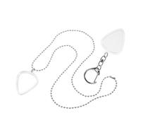 LIGIGWASH 2pcs Clear Guitar Pick Holder Pendant with Keyring Portable Plectrum Storage Case for Musicians Transparent Protective Picks Container for Easy Identification and Convenient