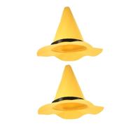 LIGIGWASH 2pcs Felt Witch Hat: Large Brim Halloween Hat - Magician Dress-up Accessory - Costume Prop for Haunted Houses Photo Booths & Themed Parties