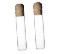 LIGIGWASH 2pcs Glass Test Tube Tea Infuser with Cork Stopper Loose Leaf Tea Diffuser for Cups and Teapots