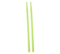 LIGIGWASH 2pcs Green LED Drumsticks 5a Nylon Smooth Body round Shape Fluorescent Drum Sticks without Barbs for Practice and Stage Performance