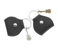 LIGIGWASH 2pcs Guitar Pick Holder Keychain with Stylish PU Leather Sleeve for Various Pick Convenient Storage Bag for Guitar Accessories Fashionable Gift for Players