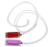 LIGIGWASH 2Pcs Harmonica Pendant for Compact Music Plaything Fun Necklace for Boys and Enhances Music Cognition Brain Development