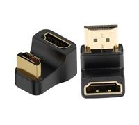 LIGIGWASH 2pcs Khz Hdtv Video Adapter U-shaped Right Angle Converter Coupler for Laptop Receiver with Male to Female Connector High-definition Tv Extension for Clear Visuals and Easy Cable