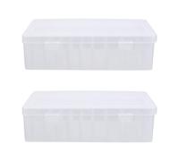 LIGIGWASH 2pcs Large Capacity Plastic Embroidery Thread Spools Case with 42 Slots and Window, Practical Spool Holder for Sewing Thread Storage and Organiser Box at Home