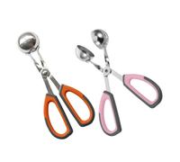 LIGIGWASH 2pcs Meatball Maker with Non Stick Stainless Steel Bowls and Slip Handles Ergonomic Meatball Former Kitchen Tool for Comfortable Grip and