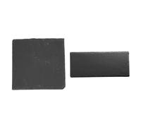 LIGIGWASH 2Pcs Multipurpose Steak Serving Plates Smooth Flat Rectangular Square Stone Display Trays for Charcuterie Cheese Fruit and Desserts Easy-Clean Dinner Platters