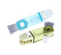 LIGIGWASH 2pcs Portable Lid Brush Lightweight Cup Lid and Bottle Gap Cleaner for Narrow Spaces Deep Groove Cleaning Tool with Strong Wear Resistance Convenient for Travel and Home Use Green