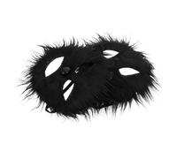 LIGIGWASH 2pcs Realistic Wolf Face Mask Faux Facial Hair Cosplay Party Accessory with Gentleman Style Skin Friendly Material for Birthday Masquerade Halloween Dress Up