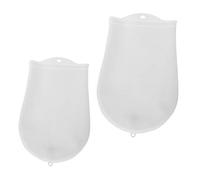 LIGIGWASH 2Pcs Reusable Food Grade Silicone Kneading Dough Bags with Cable Tie High Temperature Resistant Mixer and Storage Pouches for Baking Pastry Vegetable Puree Large Small