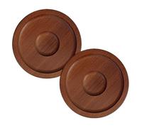 LIGIGWASH 2Pcs Rotating Wood Coasters with Non-slip Base Round Whiskey Glass Pads for Drinks Elegant Stable Cup Holders Easy-clean Reusable Drink Mats for Bar and Home