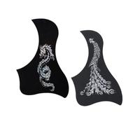 LIGIGWASH 2pcs Self Adhesive Guitar Pickguard Protective Plate for Folk Guitar Non-scratching Decor Supplies Creative Sticker Design