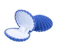 LIGIGWASH 2pcs Shell Shaped Jewelry Storage Box for Earrings and Rings Durable Velvet Lined Organizer Case for Portable Protective Display Holder for Travel and Home Use
