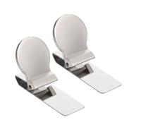LIGIGWASH 2pcs Stainless Steel Money Clip Portable Cash Holder Durable Bill Clip for Outdoor Office Use Practical Wallet Organizer