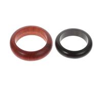 LIGIGWASH 2Pcs Wooden Finger Rings Retro Decorative Rings Unique Minimalist Accessories for All Occasions High Grade Material Chic and Craftsmanship