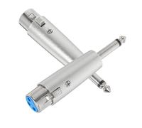 LIGIGWASH 2pcs Xlr Female Microphone Adapter Jack Metal Connector Durable Shielded Guitar Jack Plug Adapter for Stable Signal Transmission and Streaming Use