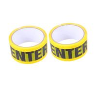 LIGIGWASH 2Rolls Wear-resistant Do Not Enter Safety Tape Self-adhesive PVC Warning Sticker for Walls Floors Heavy-duty Industrial Strength Anti-slip Marking Tape