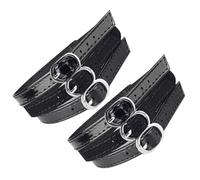LIGIGWASH 3 Pairs Adjustable High Heel Shoe Straps for Women with Mirror and Matte Black Finish PU and Material Anti-slip Ankle Bands for Comfortable Daily Use and Secure Fit