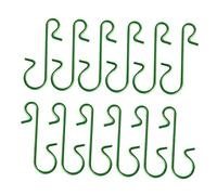LIGIGWASH 300Pcs Christmas Tree Decorative Hooks Green Flower Design Plated Hanging Accessories for Holiday Party Banquet Home Decor