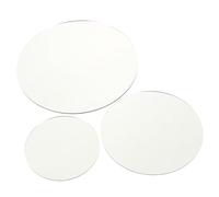 LIGIGWASH 3pcs Acrylic Mirror Reflection Boards Round Photo Background Trays for Cosmetics Jewelry Photography Props Small Medium Large for Studio and Amateur Use