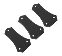 LIGIGWASH 3pcs Black Plastic Guitar Truss Rod Cover Plate Truss Rod Cap with Cownose Design for Neck Repair Replacement Parts